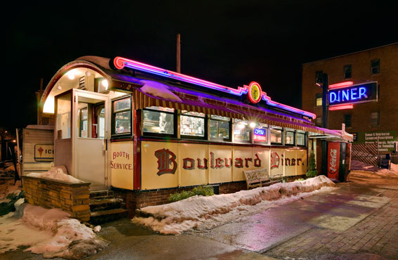 The Boulevard Diner on Shrewsbury Street in Worcester, MA