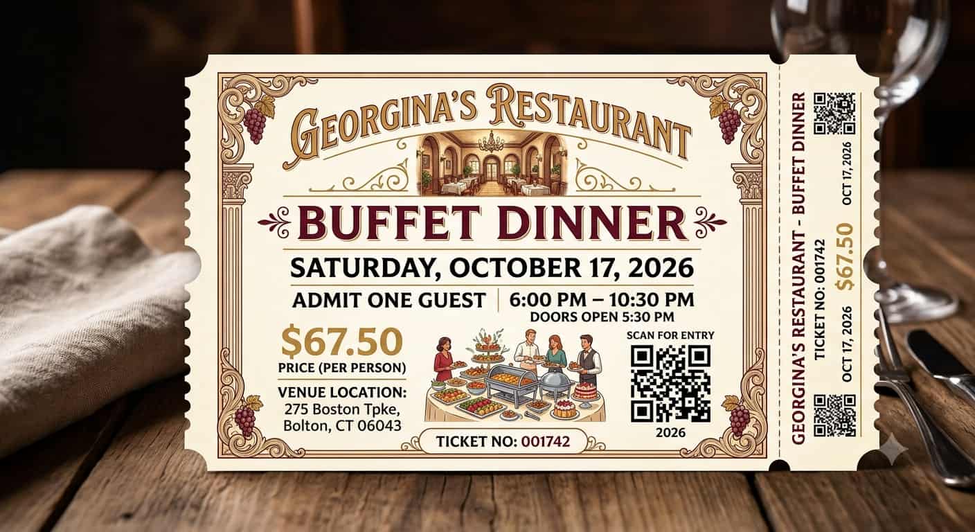 Georgina's Dinner Ticket