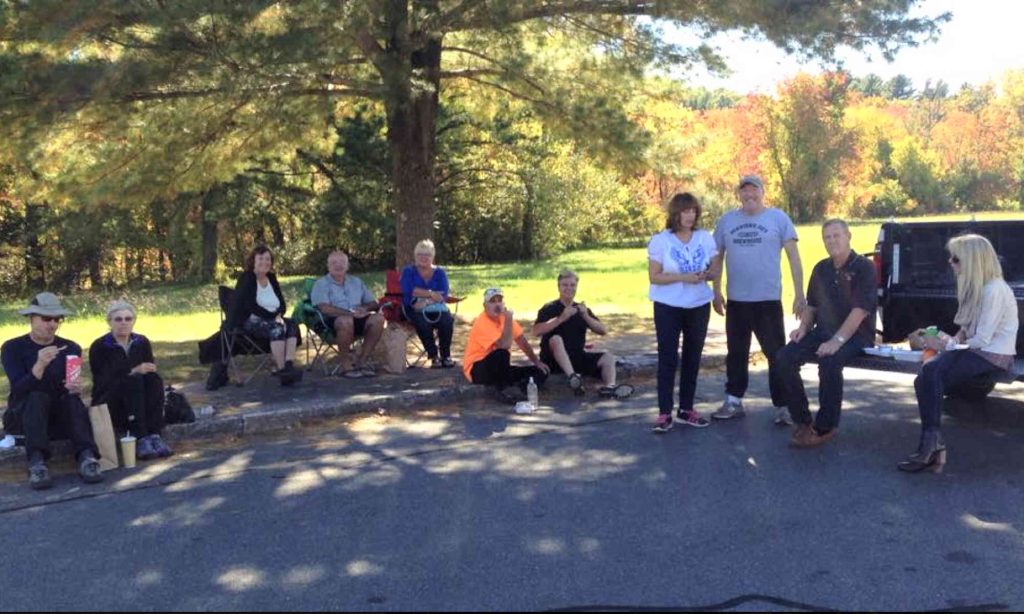 Reunion bike ride group